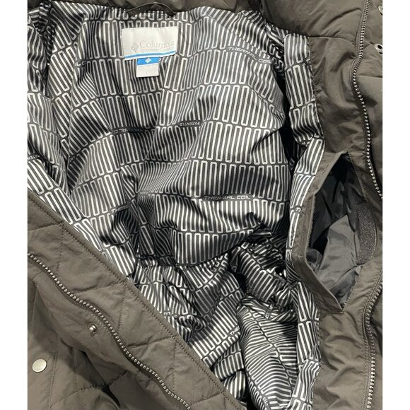 Columbia Brown Coat Womens L Brown Thermal Coil Insulated Parka Gorpcore Outdoor - Picture 4 of 12